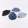 Washed Denim Denim Bucket Hat Korean Style Sun Protection Hat Retro Basin Hat  Travel