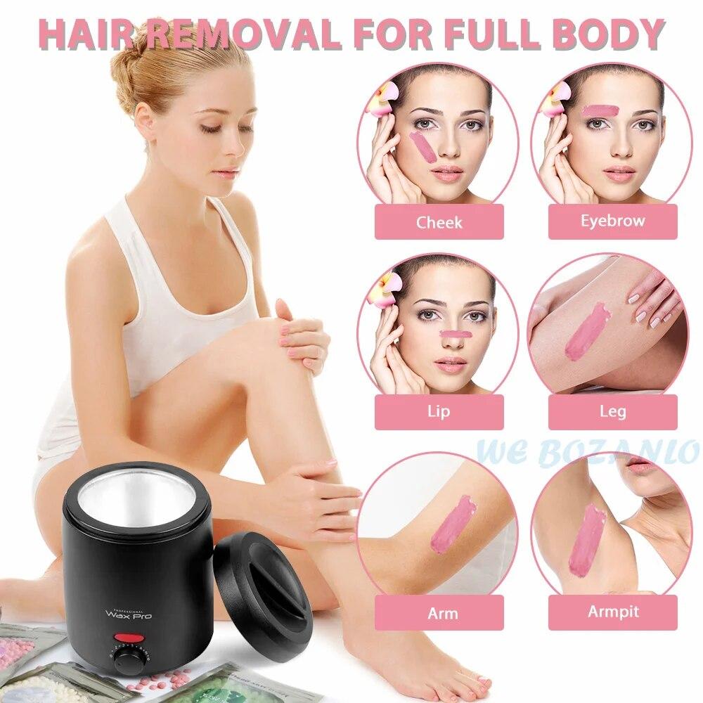Electric Wax Heater Hot Machine Paraffin Pot Warmer Hair Removal Wax-melt Epilator Quick Heater Portable US EU