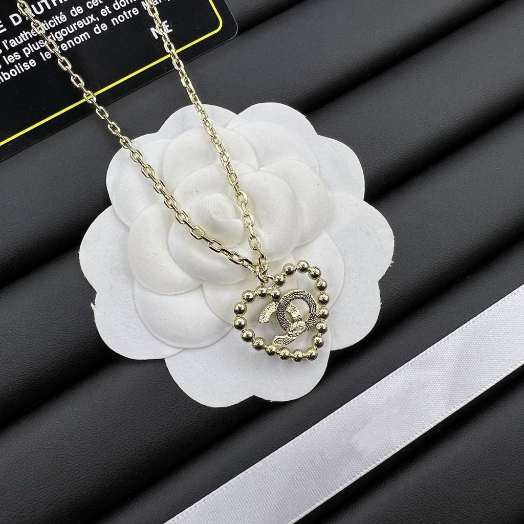 Damen 2025 Coco Stil Diamant Stern & Herz Doppel C Choker Halskette