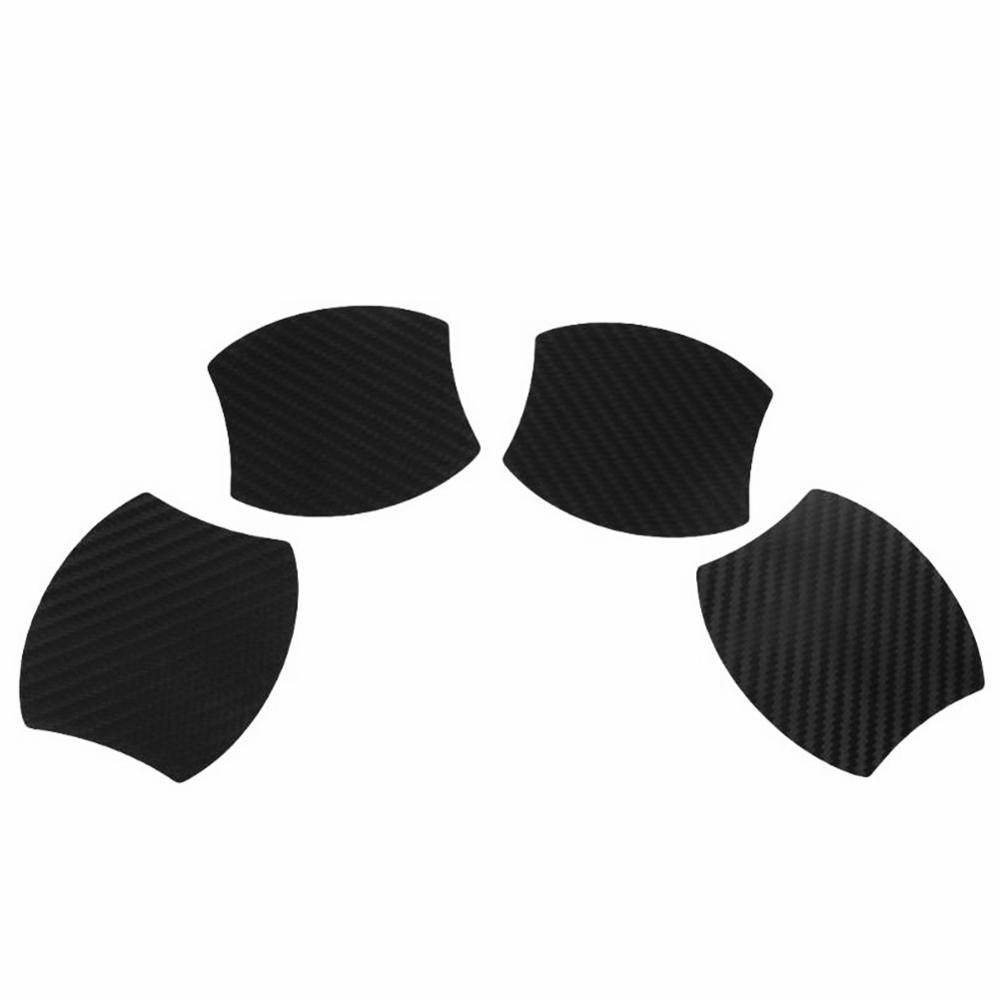 

4 шт./компл. Наклейка на дверь автомобиля, покрытие из углеродного волокна, устойчивое к царапинам, защитная пленка для ручки автомобиля, внешняя автомобильная наклейка чёрный