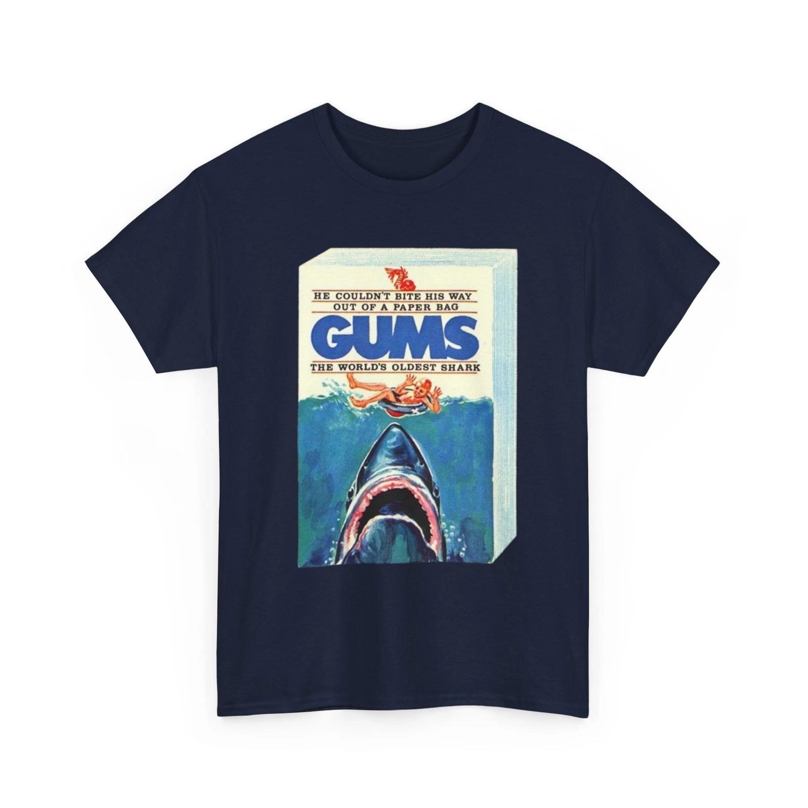 Wacky Packages GUMS Poster Printed T shirt Funny JAWS Parody XL