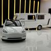 1/32 Scale Tesla Model Y Caravan Metal Diecast Alloy Toy Car Model Trucks For Kids Toys Vehicles Hobbies Collection