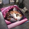 Cat Sticking Its Head Out Pattern Carpet for Bedroom Living Room Bedside Sofa Floor Mat Modern Home Decor Area Rug Large Size