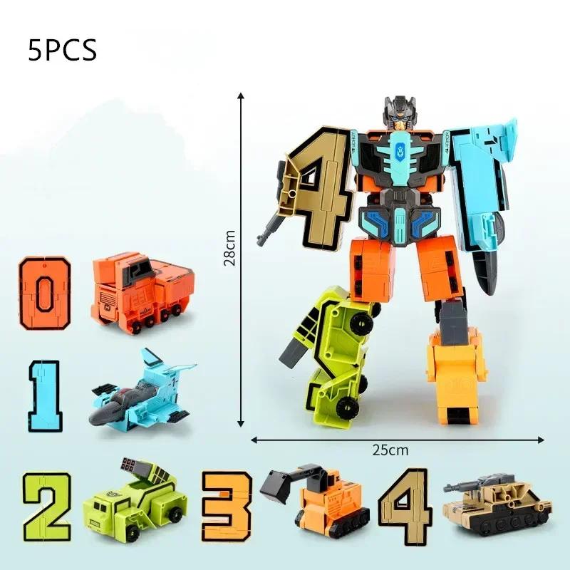 

Цифровые Номера Боты Развивающие Игрушки Транспорт Танк Воин Деформация Фигурки Трансформация Робот Для Детей