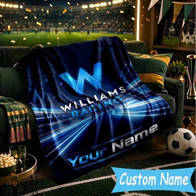 Custom Personalized Blanket Will-iams Racing Soft Throw Blanket, Suitable for Family and Friends, Sofa Blanket,Home Decor Christmas gift