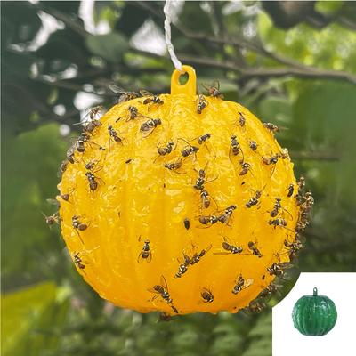 Boule attrape-mouches collante suspendue de couleur unie, boule de nettoyage d'insectes de cuisine