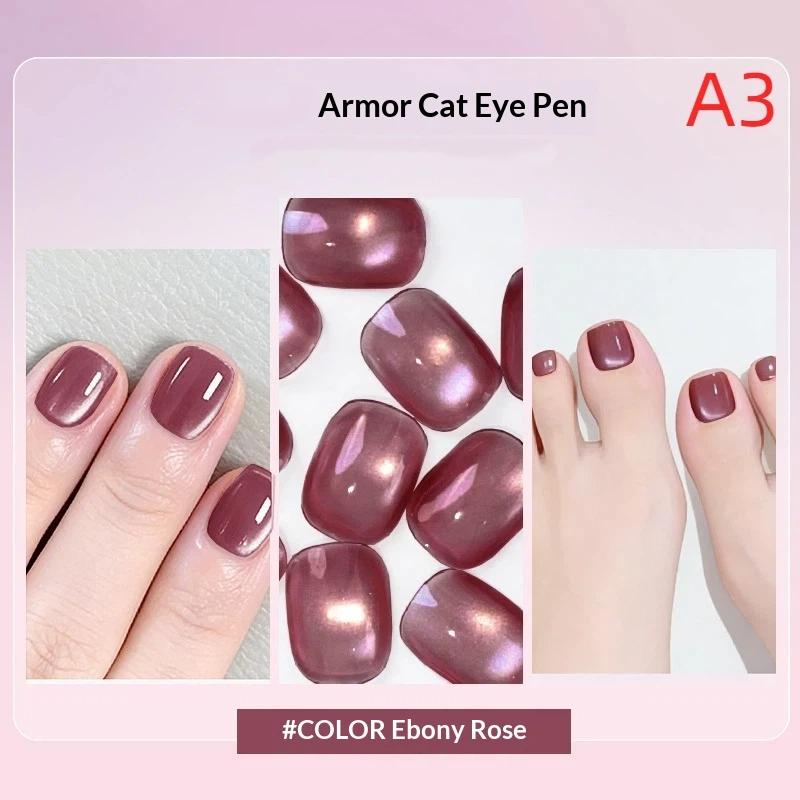 Lazy Cat Eye Nail Art Gel Pen No Streaks Even Coverage 1Pcs with Magnetic Ball for Nail Art Creation