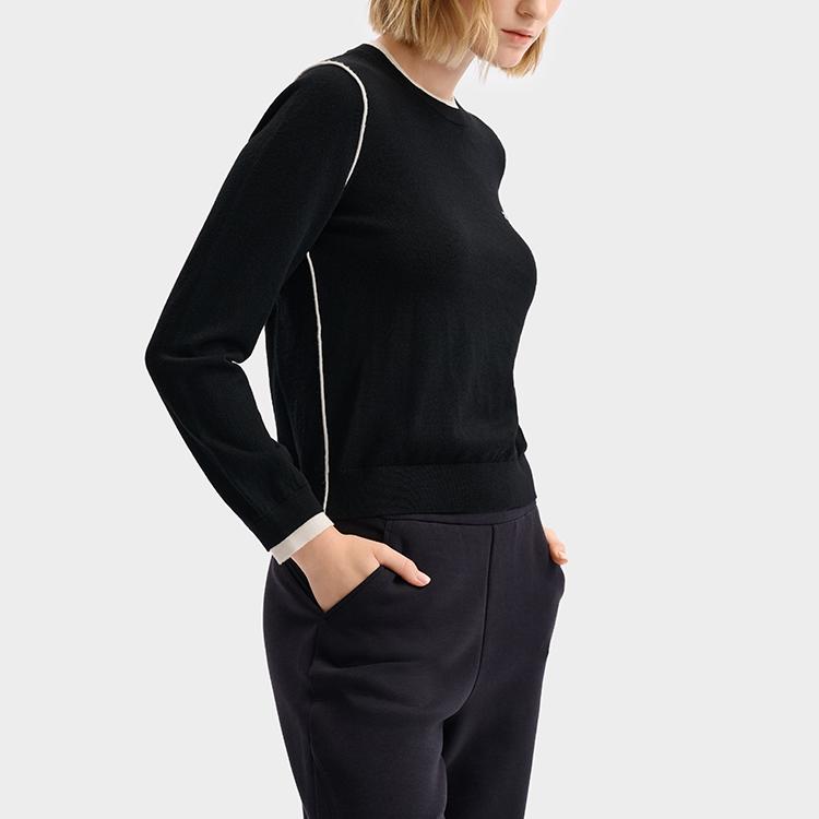 Fila White Simple Casual Versatile Knit Pullover Sweater Women Sweater F11W543403FBK