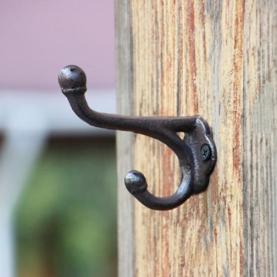 1pcs Antique Retro Cast Iron Coat Hat Hook Wall Mounted Hook Home Door Wall Hook