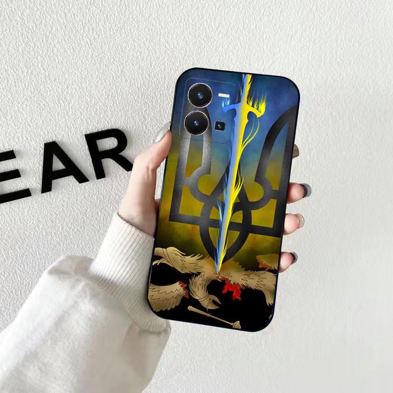 Telefon Fall für VIVO V21E V21 V23 V23E V2109 V20 V25e V25 V17 NEO X60 X80Pro X90 X80 Lite Ukraine Blume Funda fall Capa Zelle