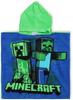 Minecraft Kids Hooded Poncho Towel Creeper Graffiti Design 56x56cm Swim Beach Bath Robe