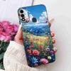 For Itel A48 6.1" Case Fashion Painting Soft Silicone TPU Black Cover For ITEL A48 itel a48 Popular Design Flowers Phone Cases