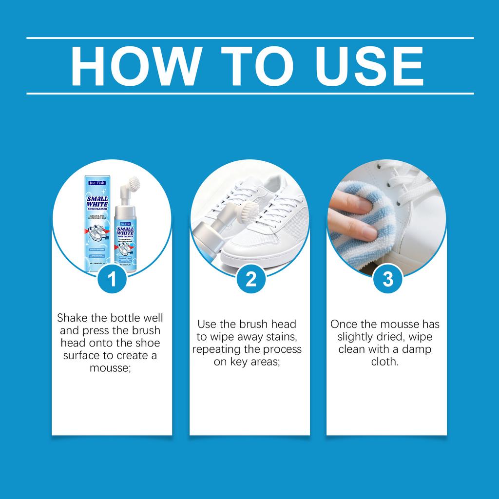White Shoe Cleaning Mousse Quickly Removing Stubborn Dirt Effectively Cleaning Yellowing Mark Eliminate Odor White Shoes Cleaner