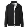 Men's Plus Size Velvet-Lined Cotton Hoodie Jacket: 2026 Autumn/Winter Fashion, Simple Sporty Style with Stand Collar