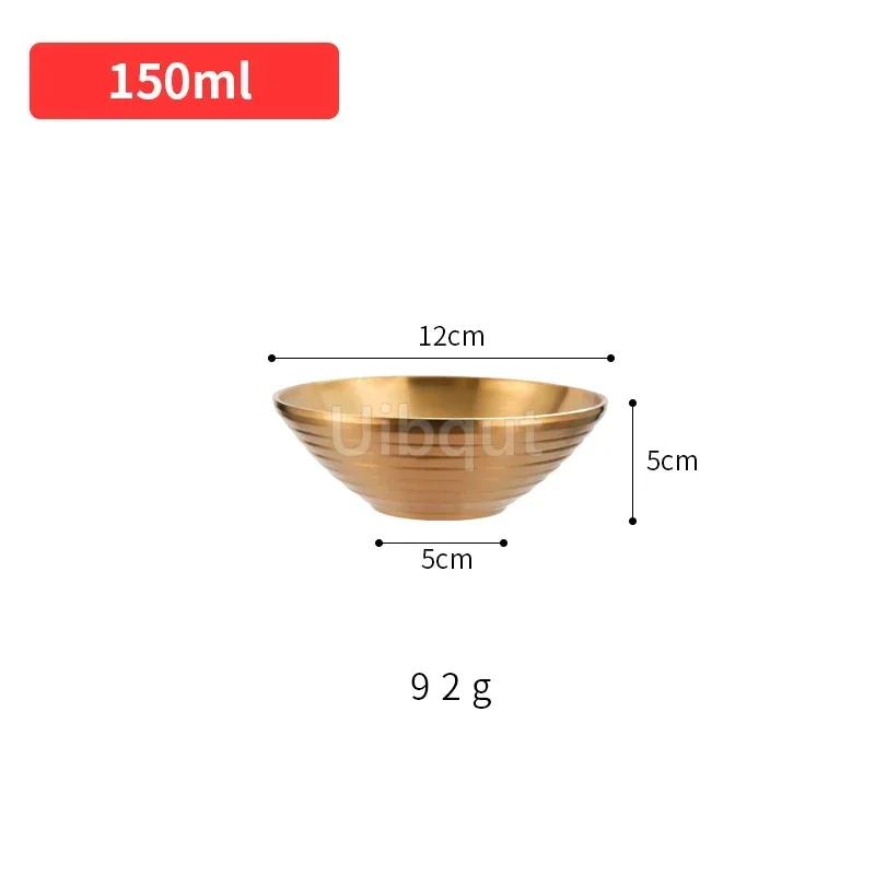 304 Stainless Steel Mixing Golden Hat Disc Korean Noodle Tableware Japanese Ramen Bowls Insulated Soup Ramen Bowl Bowlset