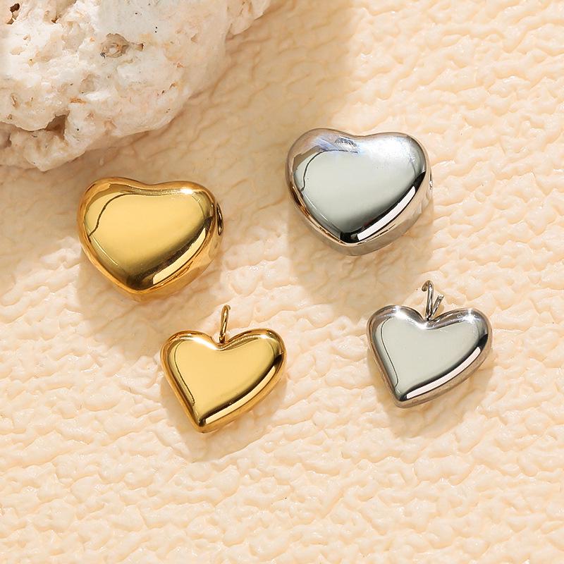 European and American Heart-Shaped Stainless Steel Minimalist DIY Jewelry Accessories