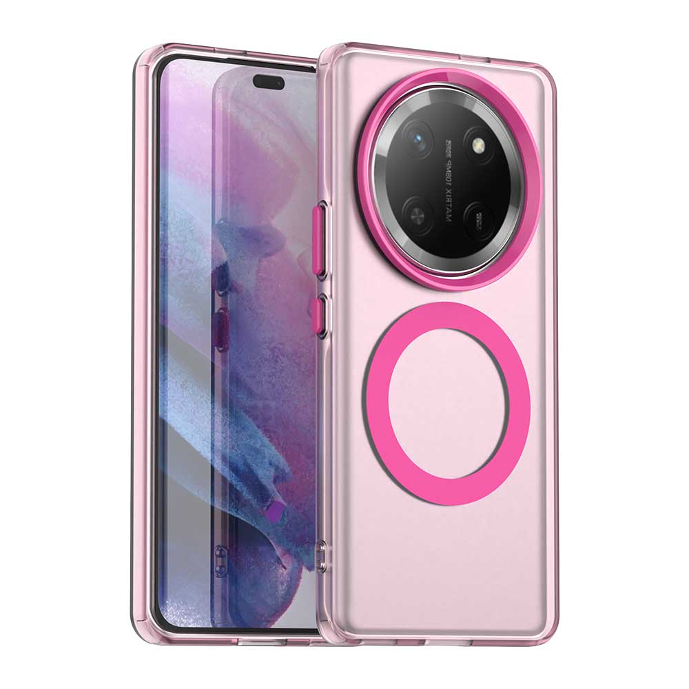 Magnetic Wireless Charging Case For Honor Magic 7 Lite Magic7 Pro X9c Smart Cover Candy Colors Transparent Back Shell