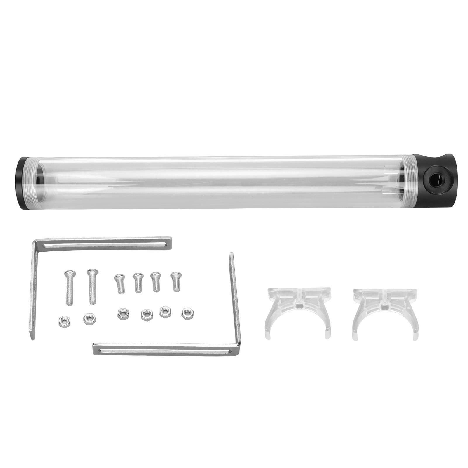 Water Cooling Reservoir Fully Open Acrylic Cylinder Four Holes G1 4in Thread Cold Water Tank