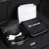 Car Charging Gun Storage Bag Auto Trunk Organizer Handbag For Lexus ES RX NX LS UX LM LX GX LC RZ IS CT GS RC HS SC TX LBX IS300