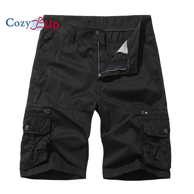 Cozy Up Men's Cargo Shorts Lightweight Multi Pocket Casual Short Pants with No Belt
