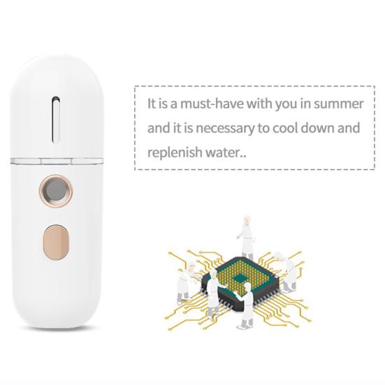 Cold Spray Face Steamer Wireless Moisturizing 180mAh USB Charging Water Mist Sprayer