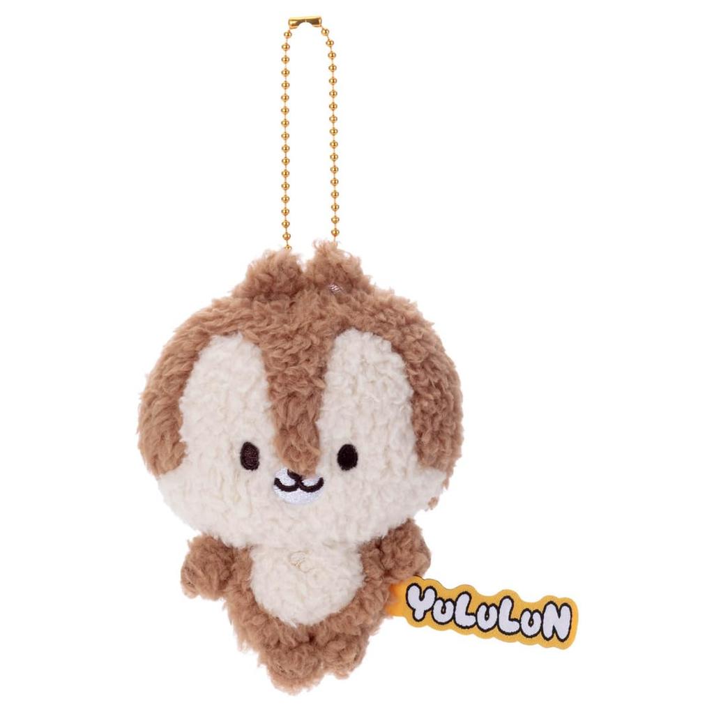 Disney Character YULULUN Ball Chain Mascot Chip Plush Toy, Approximately 12cm Tall