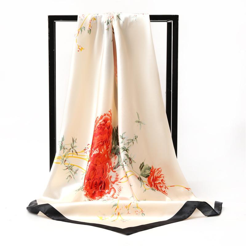 90 Large Square Scarves, Silk Scarves, Women'S Imitation Silk Fashion Shirts, Small Square Scarves, Mother Scarves.