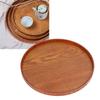 Round Snack Tray Solid Food Tray Practical Storage Tray  Tea Serving