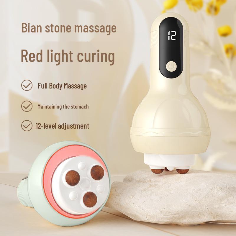 

Bianstone Abdominal Massager for Children: Automatic Moxibustion & Probiotic Support for Intestinal Motility. 12-speed LCD Bianstone Chinese білий