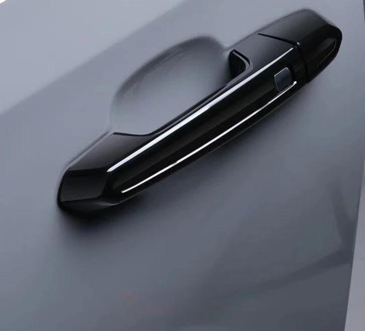 Glossy Black Carbon Fiber Siver Car Door Handle Cover Trim Sticker Styling Accessories For Cadillac XT4 XT5 XT6 CT6 ATS CT5