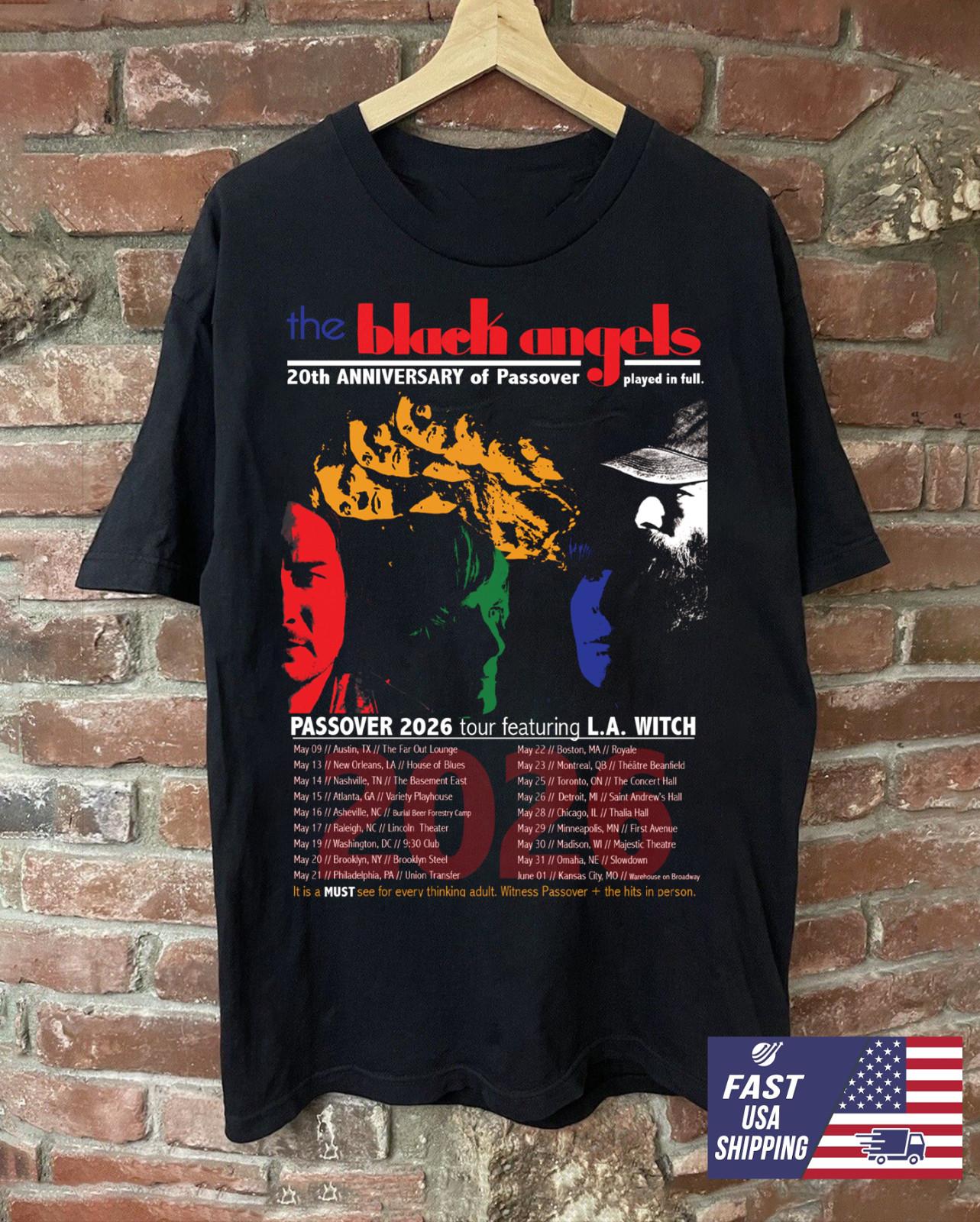NEW The Black Angels 20th Anniversary Spring Tour Gift For Fan T-shirt TU1740 L