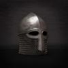 Norman Helmet with Chainmail Aventail Viking Crusader Style Combat Helmet Medieval Armor for LARP, Reenactment, SCA, Cosplay Gift