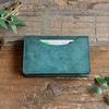 LITSTA Combination Color Business Card Holder Wide Gusset Plenty Italian Leather Blue Green BLUE GREEN (pueblo)