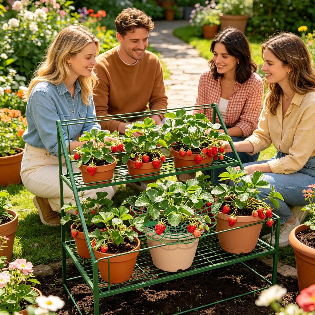 1PCS Strawberry Supports with 3 Sturdy Legs Garden Plants Fruit Stand Strawberry Growing Racks Plant Support Garden Accsesories