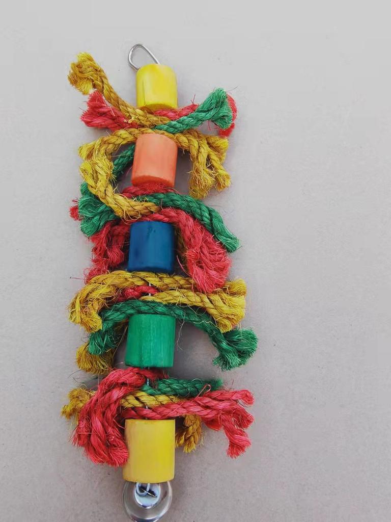 Natural Wood Bird Basket for Small Birds Eco-Friendly Hanging Chew Toy for Parrots and Parakeets