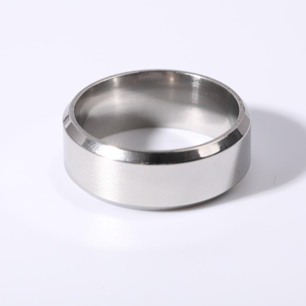 Men's Popular European & American Versatile Stainless Steel Wide Band Ring - Fashionable Plain Titanium Jewelry