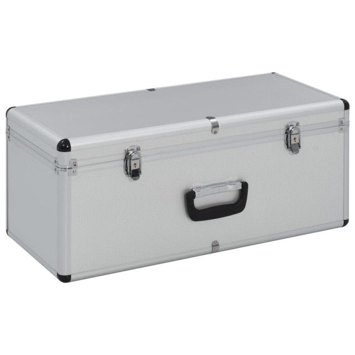 VidaXL Boîtes de rangement 2 pcs Argenté Aluminium