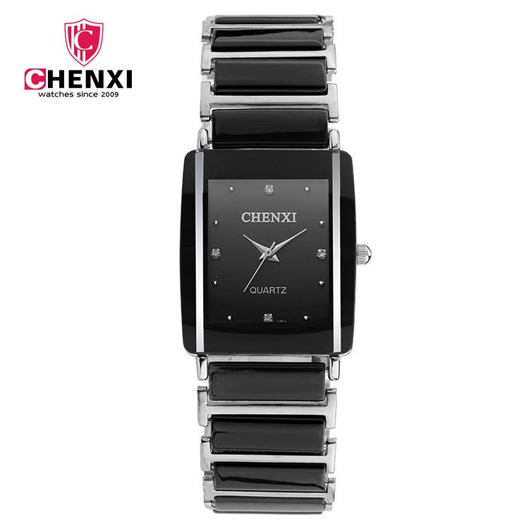 Watch Rectangle Square Couple Watch 104A Fashion Ceramic Watch Women