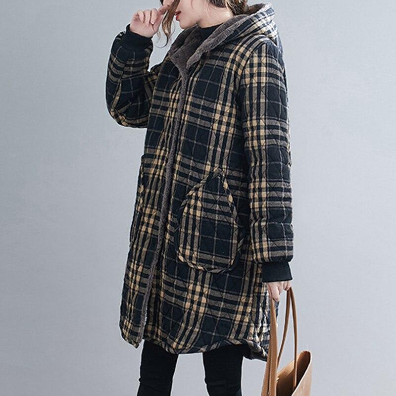 womens plaid hooded jacket