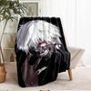 Tokyo Ghoul Theme Printed Blanket - Perfect for Couch, Bed, Travel & Outdoor Use | Machine Washable, Cozy & Durable.