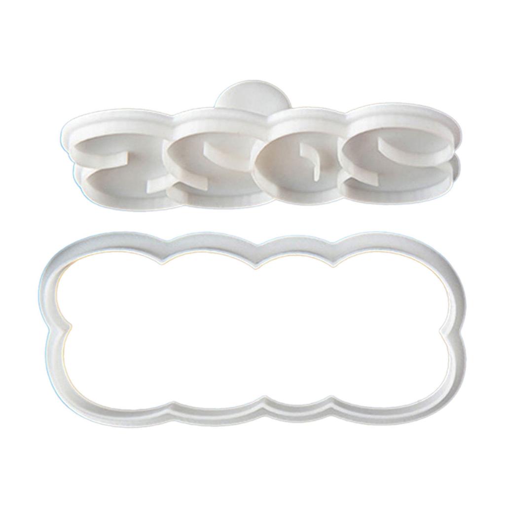 Simple New Year Cookie Cutters Pressable Biscuits Mold Plastic Cookie Stamps Baking Decorating Tool Easy To Clean