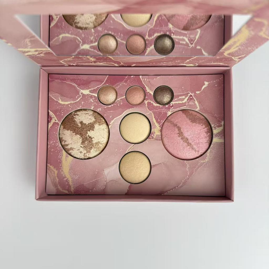 Multifunktionale 7-Farben-Make-up-Palette Matt Schimmer Highlight Kontur Rouge Alles in einer Palette