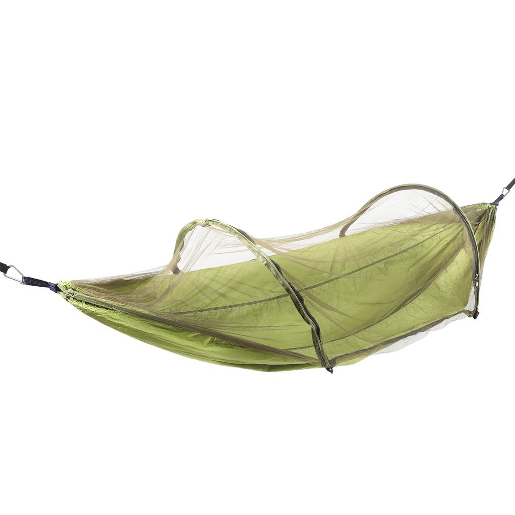 Single Person Super Light Automatic Quick Opening Removable Hammock with Mosquito NetMilitary Green