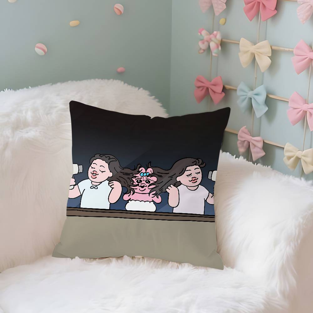 O-Opanchu-S U-Usagi Case Plush Fabric Soft Pillowcase Double Sided Print Cushion Cover Household Gifts