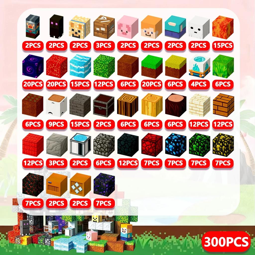 Non-Toxic New Magnetic Building Blocks Magnet Cube Pixel Style Brick Toy Storage Box Lid Can Hold Figures Toys Children Gift