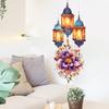 Lotus Mandala with Vintage Stars and Moon Wall Sticker Self-Adhesive Removable for Bedroom Living Room Entryway Home Decor
