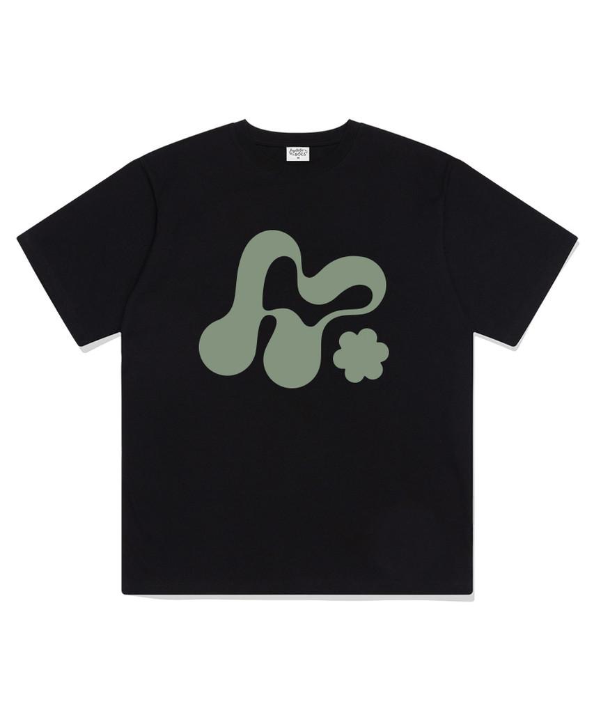 Deomopeuhauseu Morf Big Symbol Oversized Short Sleeve T-Shirt Navy