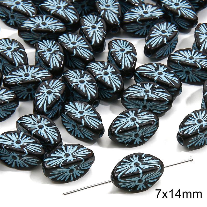 Handmade Acrylic Baroque Retro Beads: Round & Flat Beads for DIY Bracelet & Necklace Jewelry