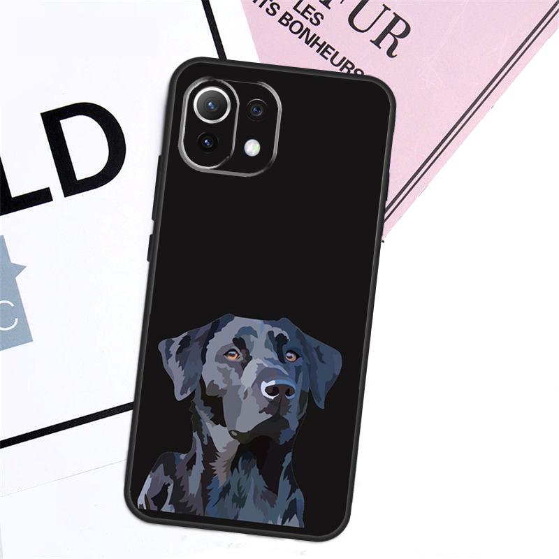 Black Labrador Dog Case For POCO M6 Pro X6 X3 X4 X5 F3 F4 F5 M5s Xiaomi 13 14 13T Pro 11T 12T 12 Lite Cover