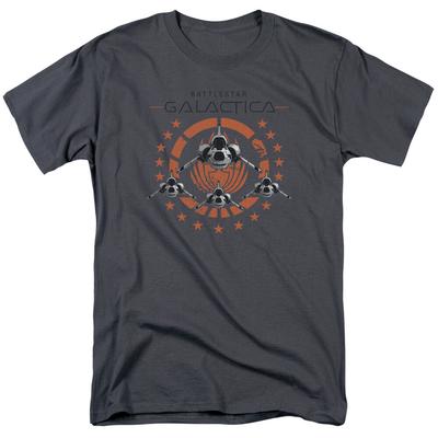 Battlestar Galactica Squadron T Shirt Licensed Sci-Fi TV Show Adult Tee Charcoal